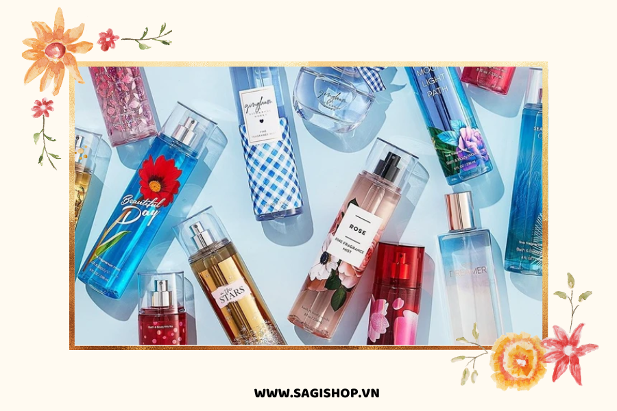 5 chai Body Mist hương thơm nhẹ nhàng phù hợp dùng khi đi học