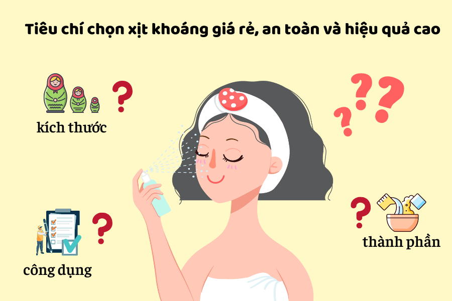 Tiêu chí chọn xịt khoáng giá rẻ, an toàn và hiệu quả cao