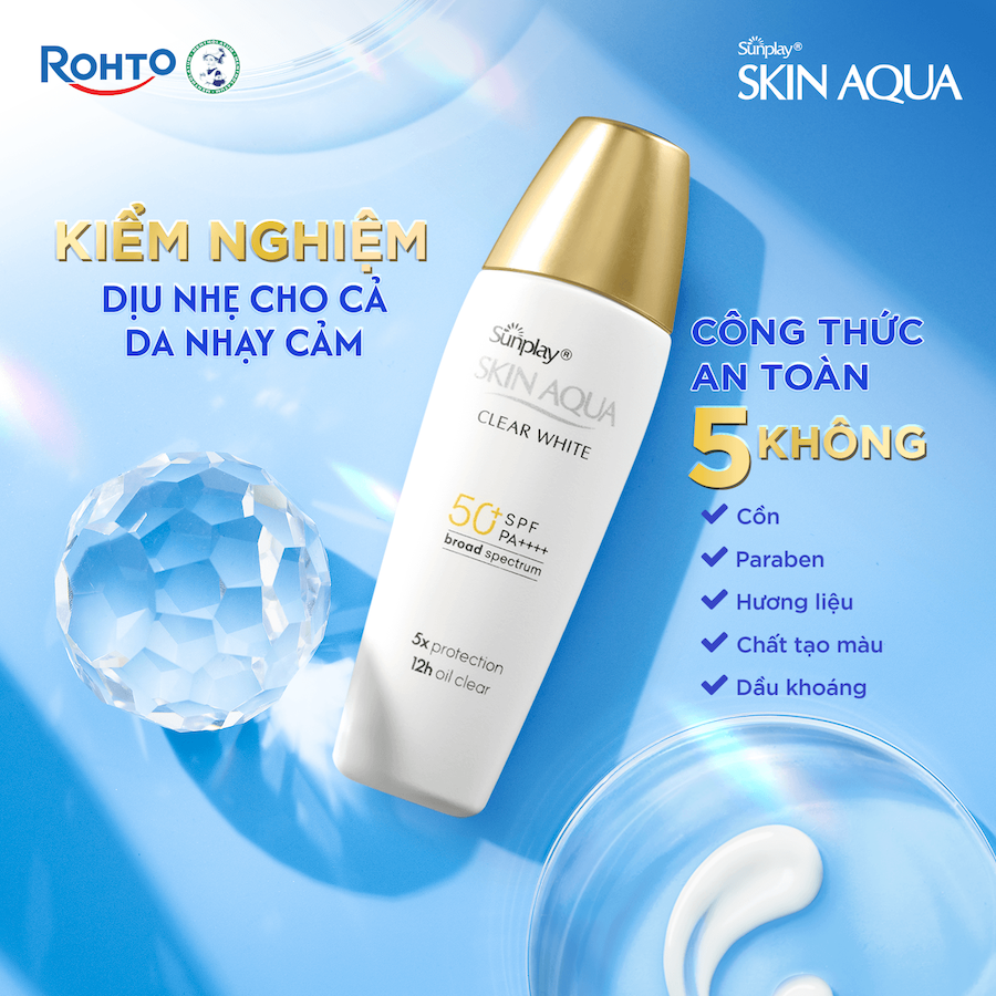 SUNPLAY. kcn Skin Aqua 55g - Clear White