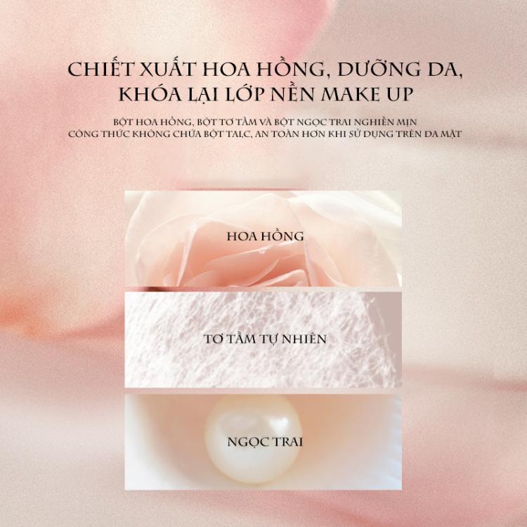 Phấn Phủ Bột Siêu Mịn Meiking Hoa Hồng