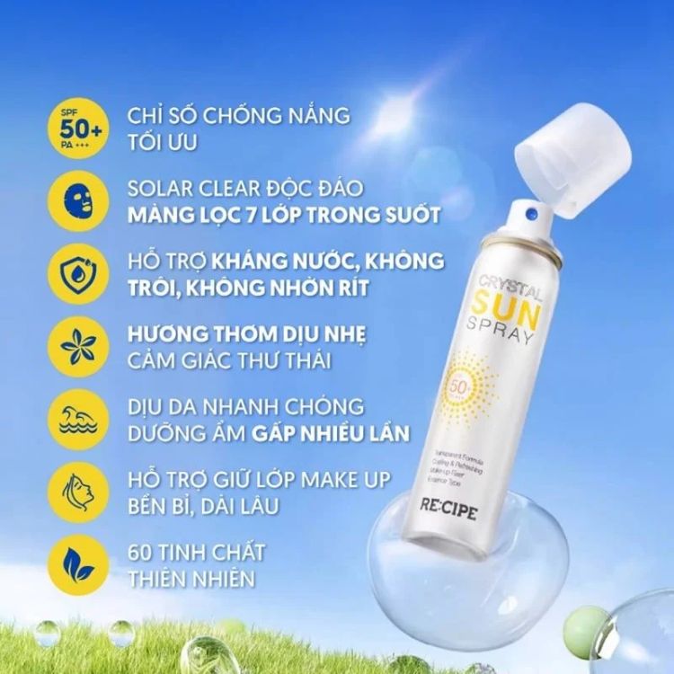 RECIPE. KCN dạng xịt 180ml