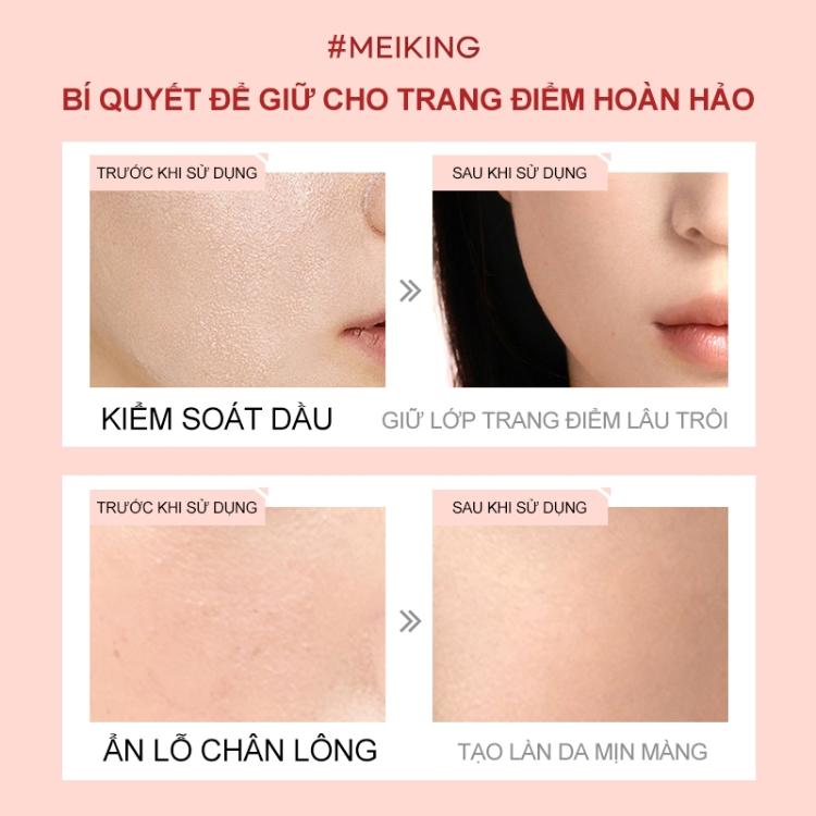 Phấn Phủ Bột Siêu Mịn Meiking Hoa Hồng