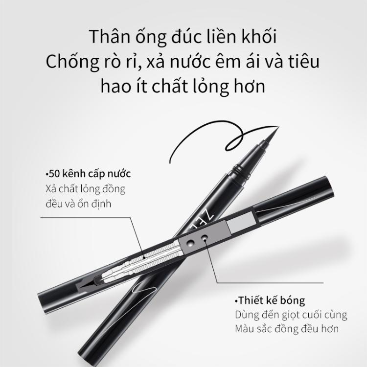 Bút Kẻ Mắt Nước Siêu Mảnh Lâu Trôi Zeesea Black Lasting Eyeliner