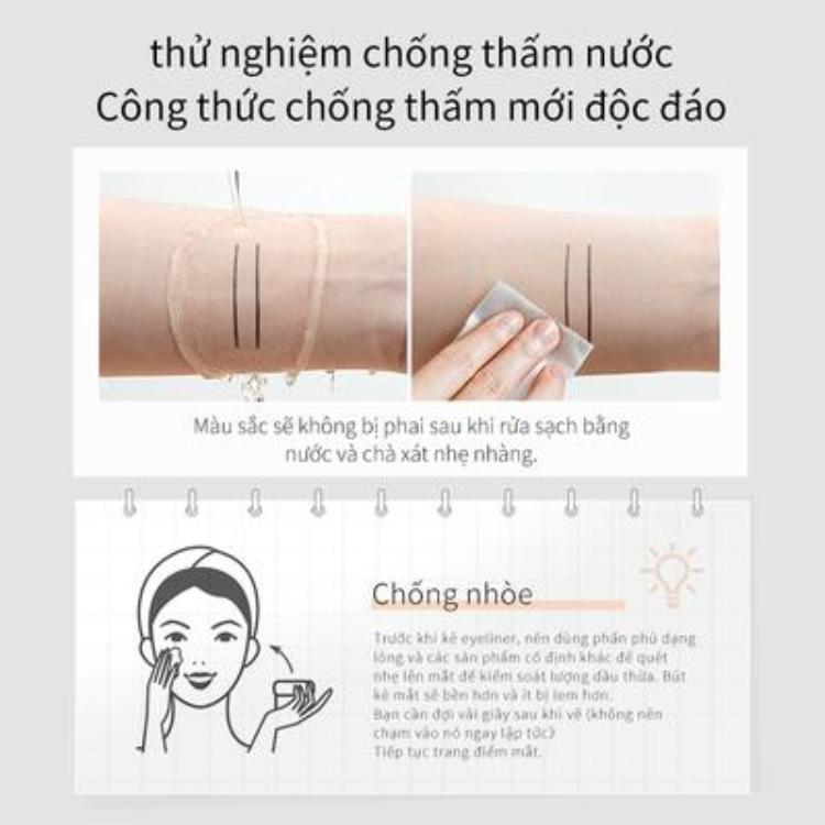 Bút Kẻ Mắt Nước Siêu Mảnh Lâu Trôi Zeesea Black Lasting Eyeliner