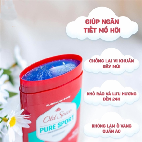 Sáp khử mùi Old Spice Pure Sport High Endurance 85g