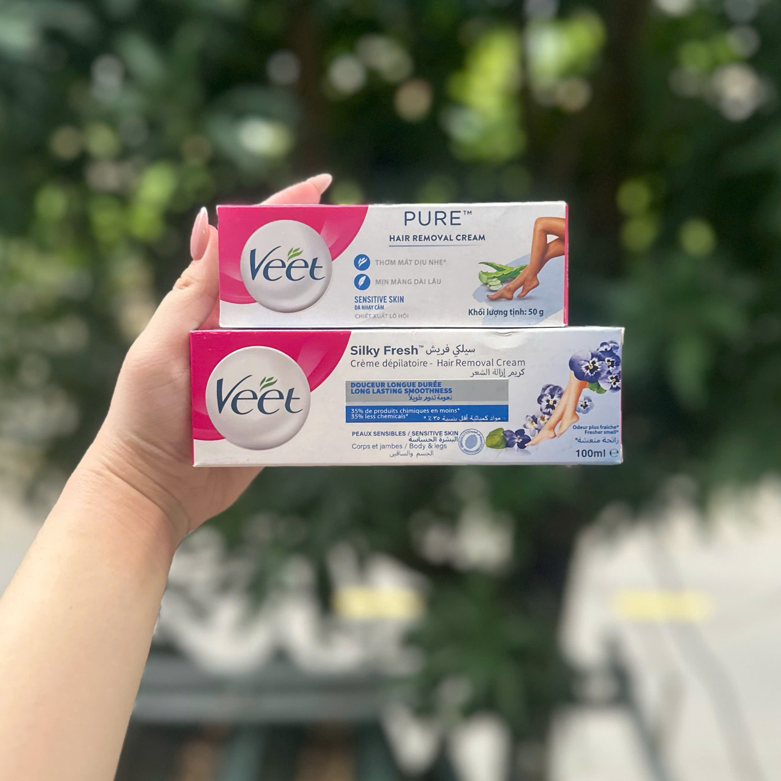 VEET. Kem tẩy lông Veet 50g - Xanh Dương da nhạy cảm