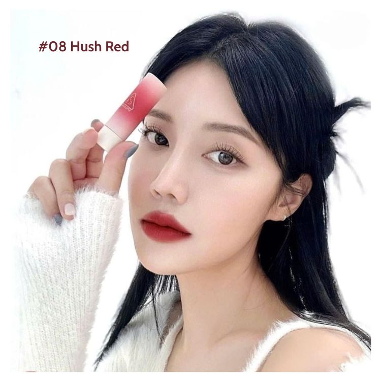 Son Thỏi 3CE Cashmere Hug Lipstick 08 Hush Red Đỏ Thuần