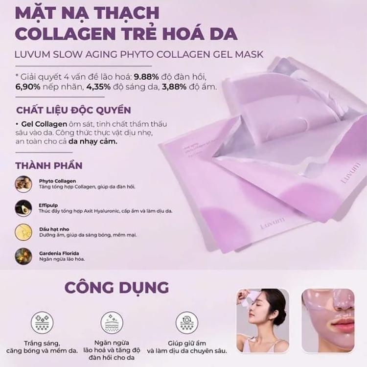 LUVUM. Mặt Nạ Thạch Collagen Tím Trẻ Hoá Da
