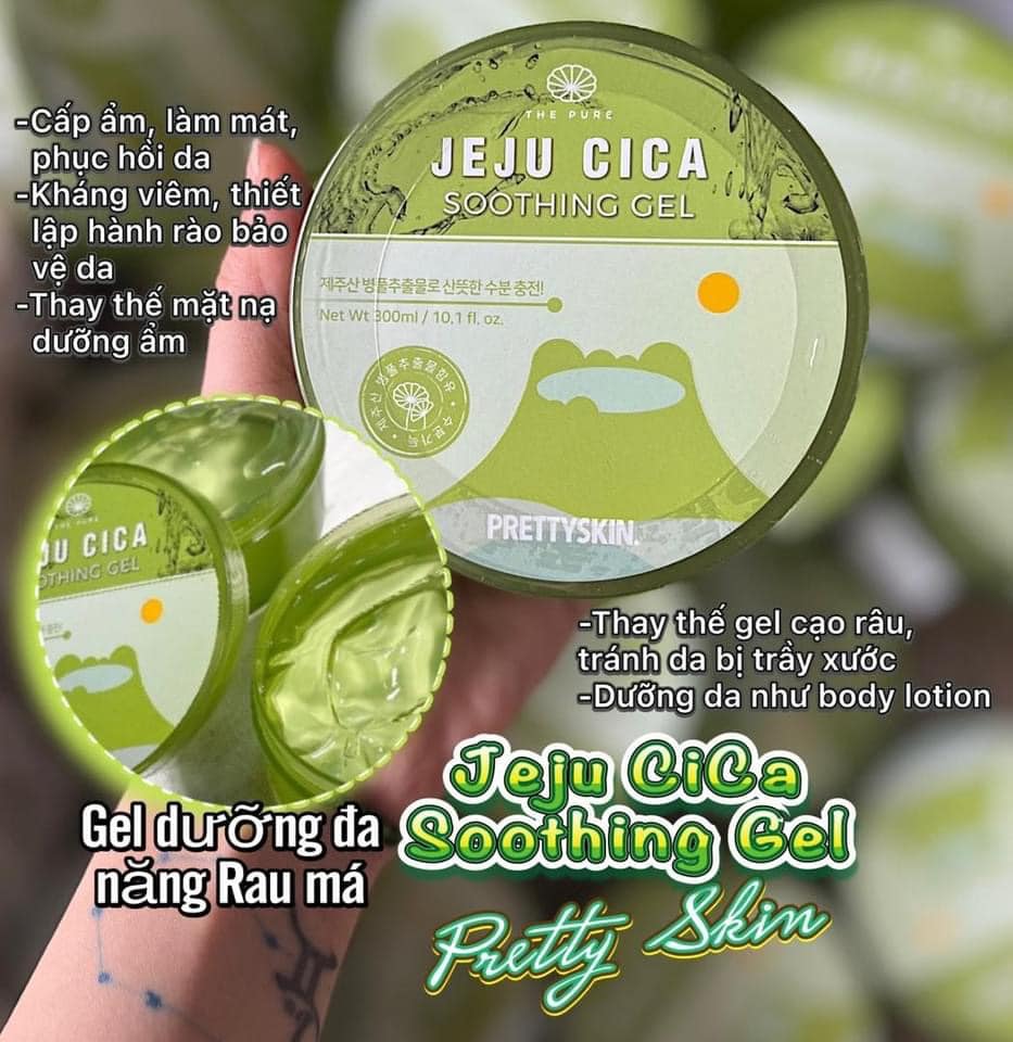 Gel dưỡng Pretty Skin rau má 300ml