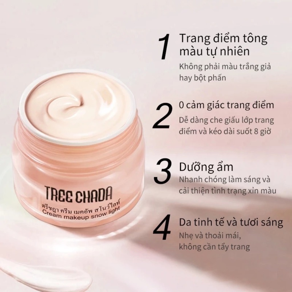 TREECHADA. kem dưỡng nâng tone makeup 50g