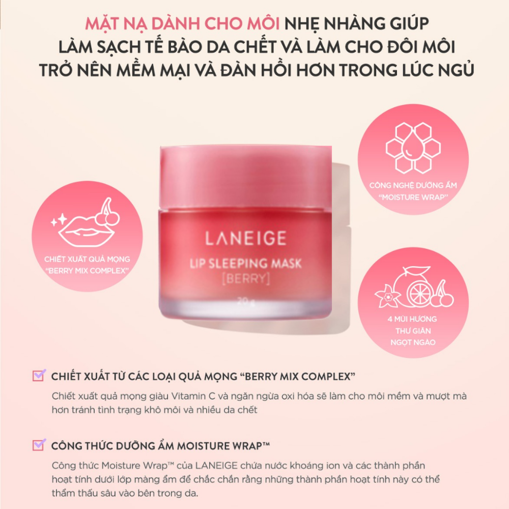 Mặt nạ ngủ môi Laneige 20g (mẫu 2022)