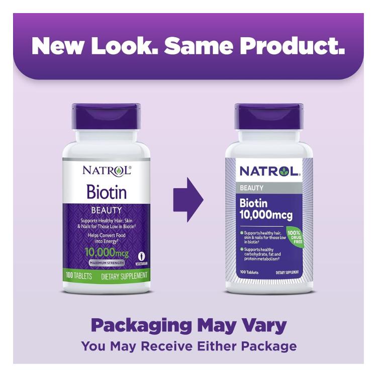 Viên Uống Hỗ Trợ Mọc Tóc Natrol Biotin Beauty 10.000mcg