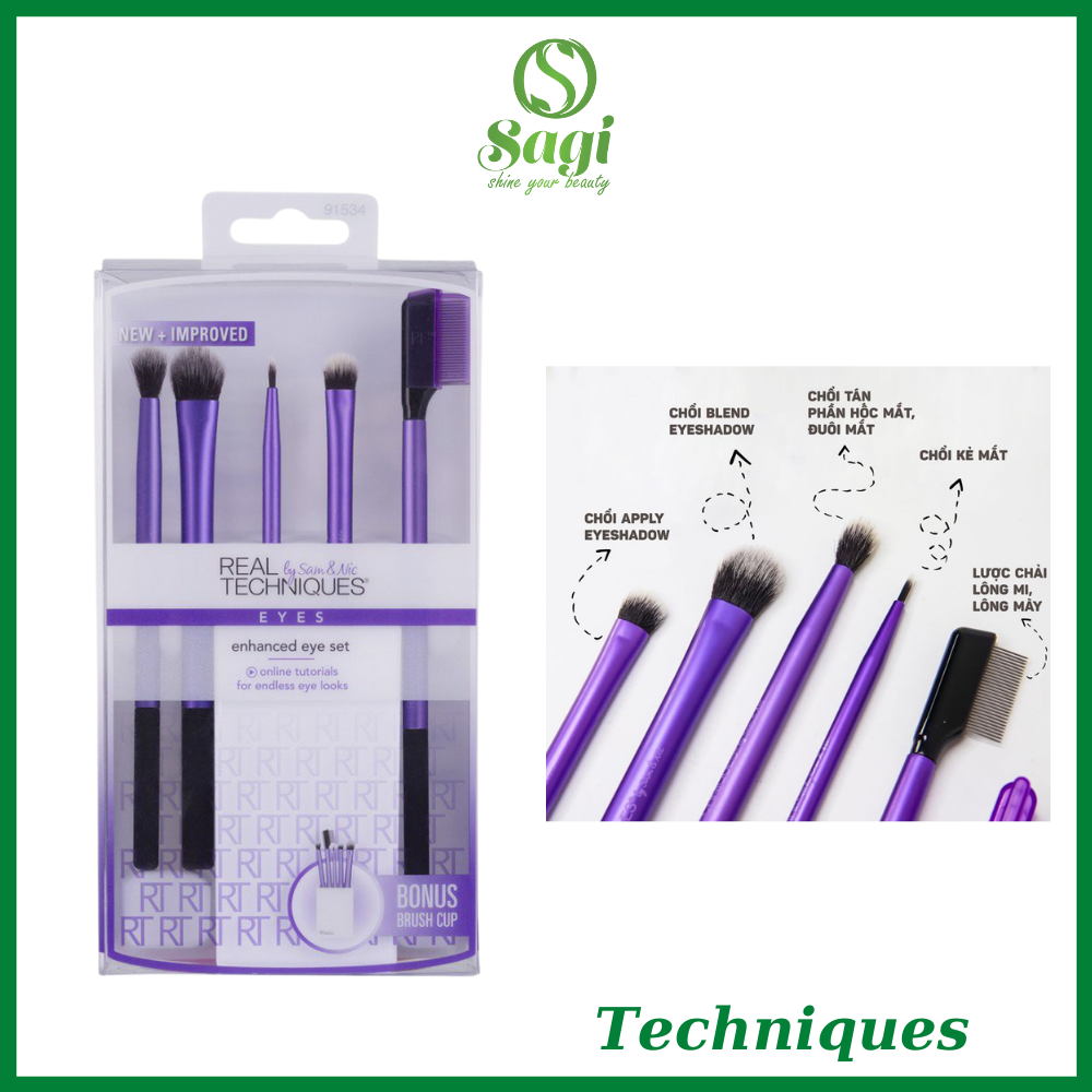 Bộ cọ Techniques Enhanced eye 5 cây