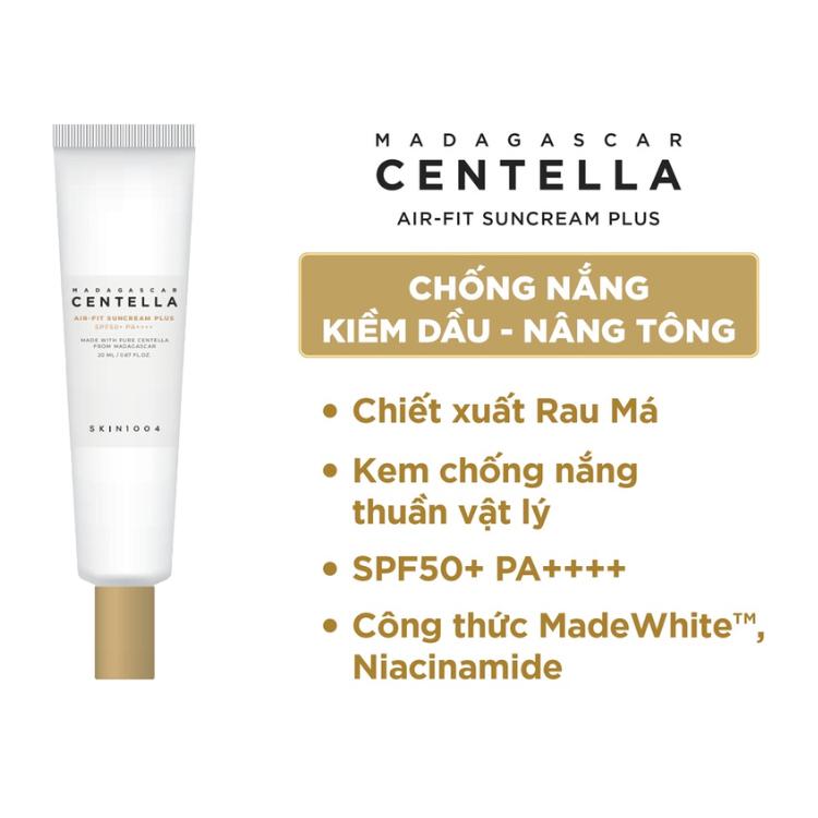 Kem Chống Nắng Skin1004 Madagascar Centella Air Fit Suncream Plus SPF50+ PA++++ 20ml