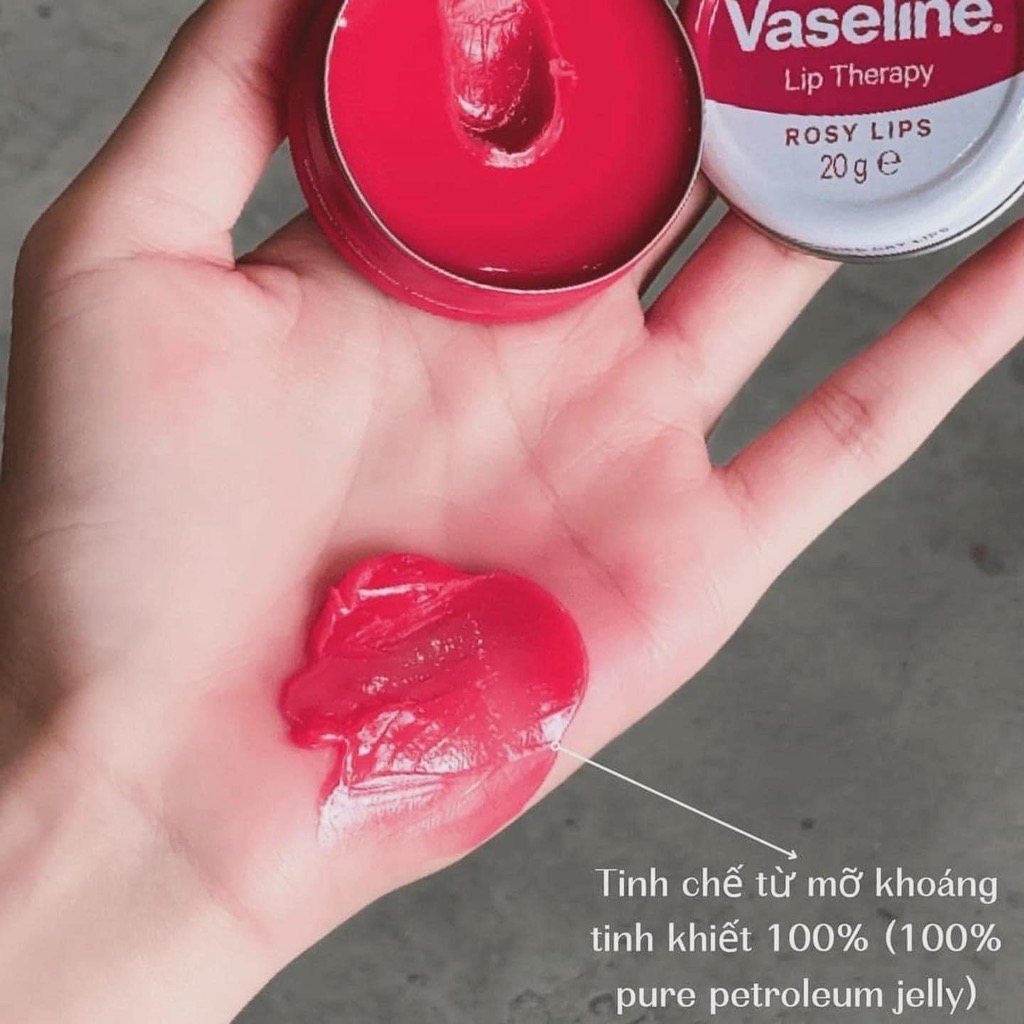 Dưỡng môi Vaseline Lip Therapy - Rosy Lips 20g HỘP THIẾC