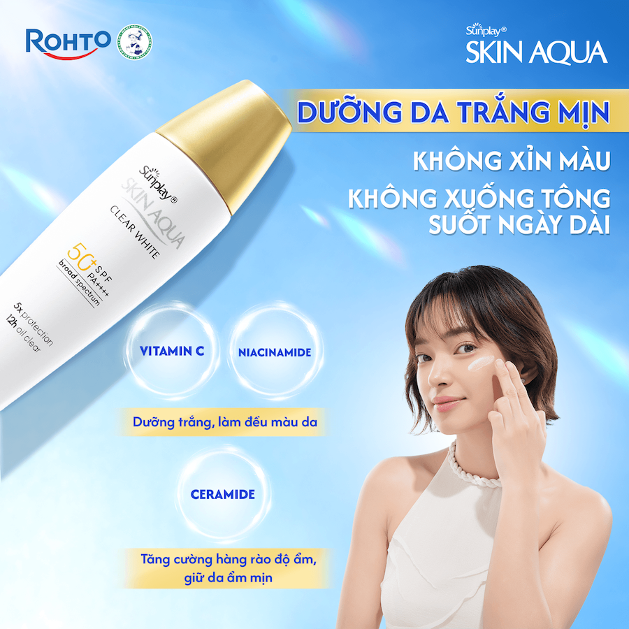 SUNPLAY. kcn Skin Aqua 55g - Clear White