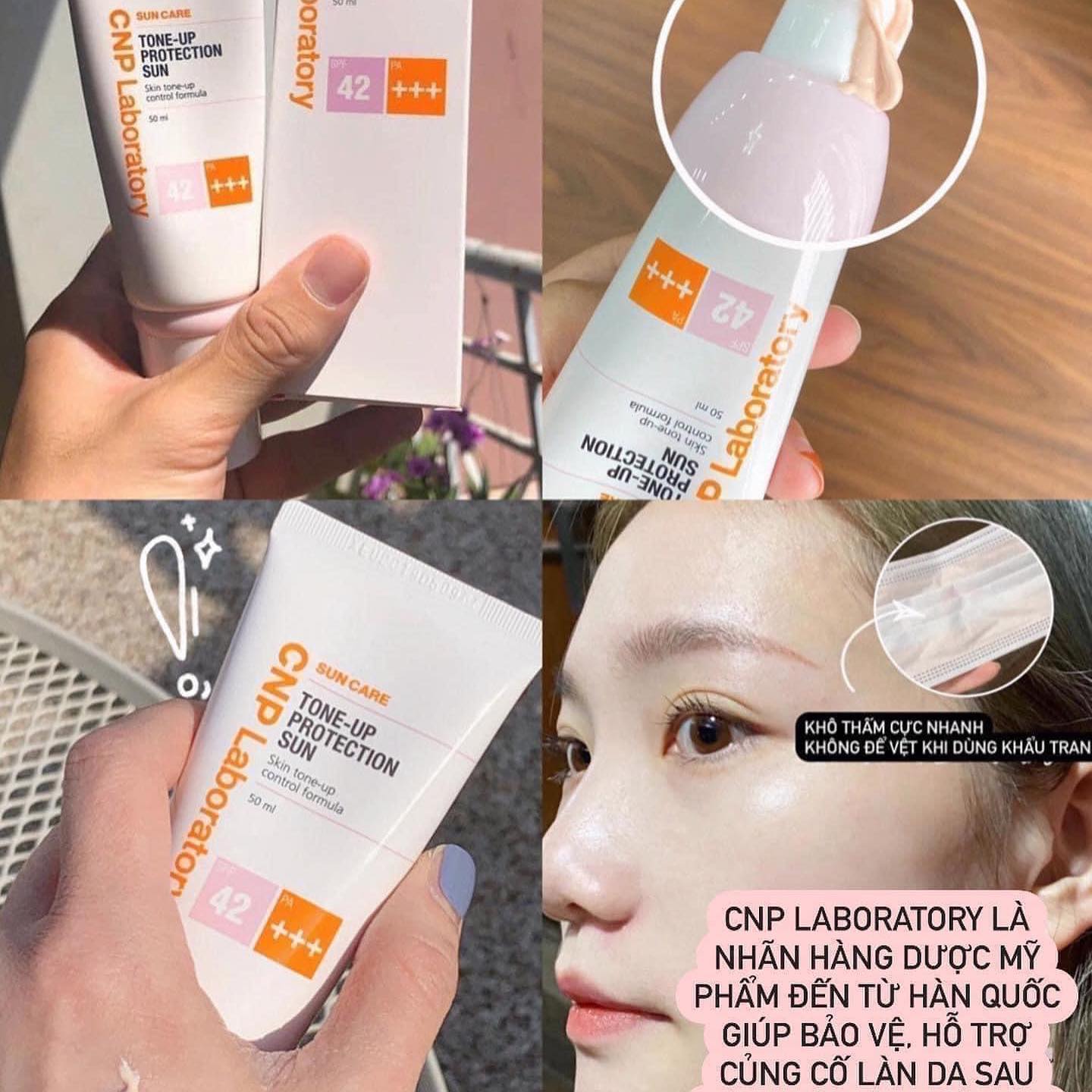 CNP. Set Kem Chống Nắng Tone Up CNP 50ml + 31ml