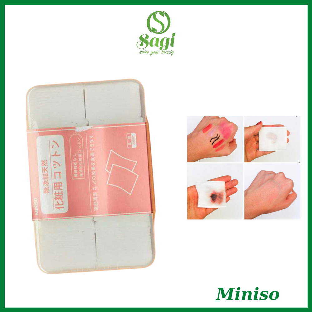 Bông Tẩy Trang Miniso 1000m - HỒNG