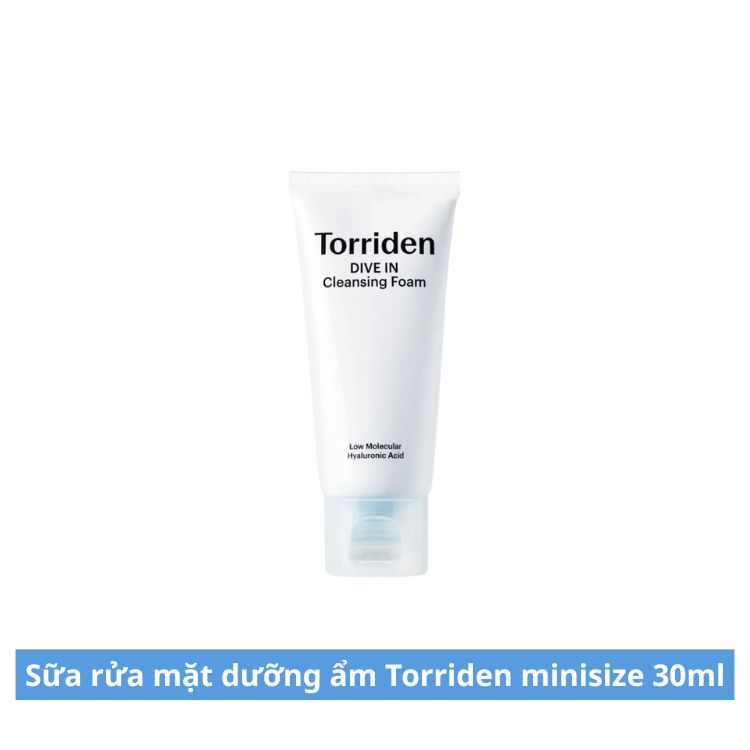 Sữa Rửa Mặt Torriden DIVE-IN Size Mini 30ml làm sạch dịu nhẹ, cấp ẩm sâu