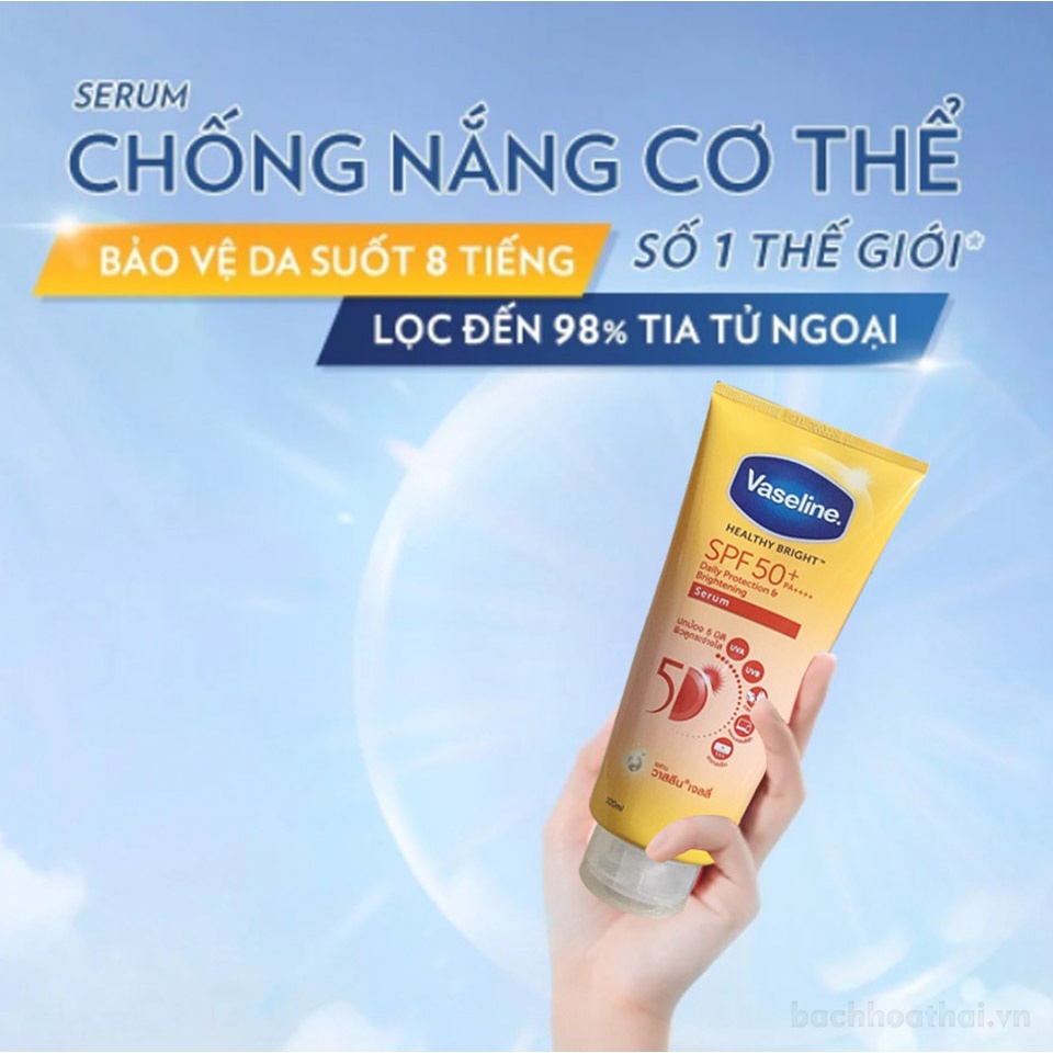 Kem chống nắng body vaseline 50x spf50