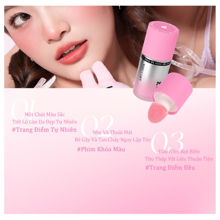 Má Hồng Kem Veecci Water Light Ửng Hồng Căng Bóng
