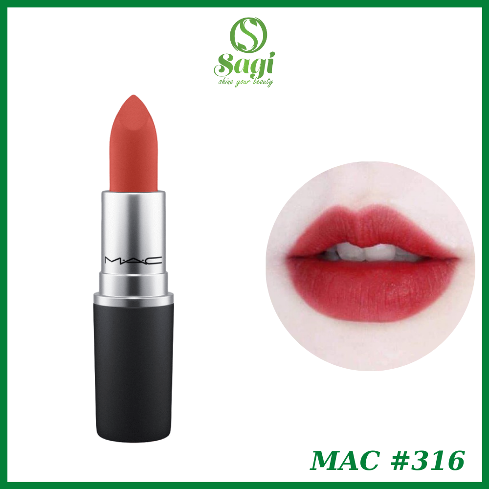 Son thỏi Mac Powder Kiss #316 Devoted to chili