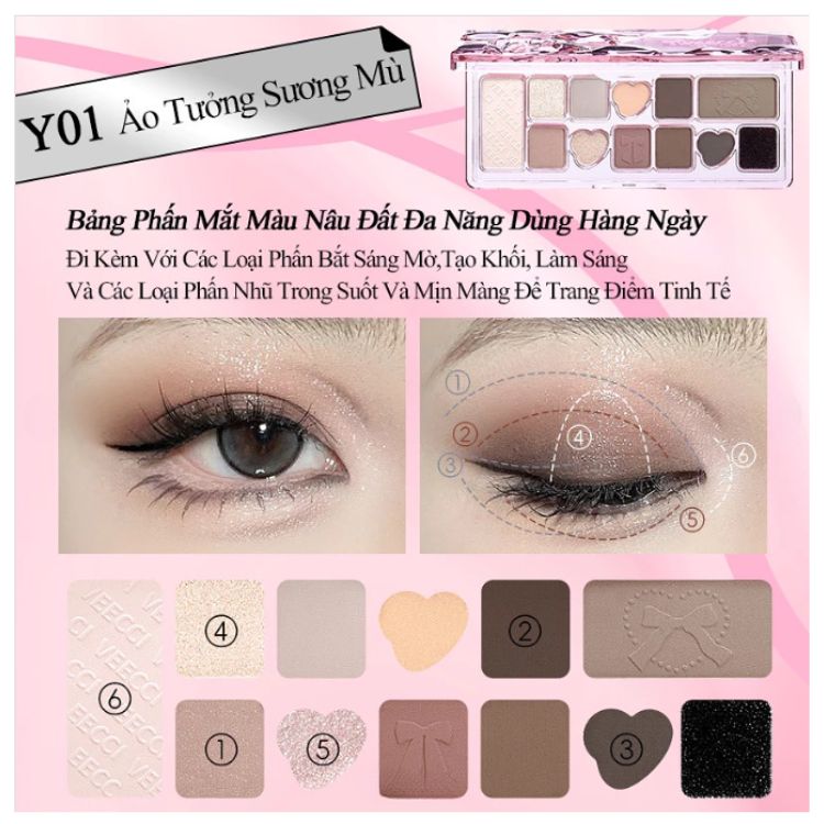 Phấn Mắt Veecci Ribbon Fantasy 11 Ô Màu Sắc Ngọt Ngào