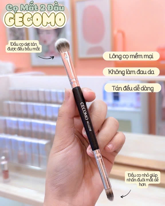 GECOMO - Cọ phấn mắt 2 đầu G1038