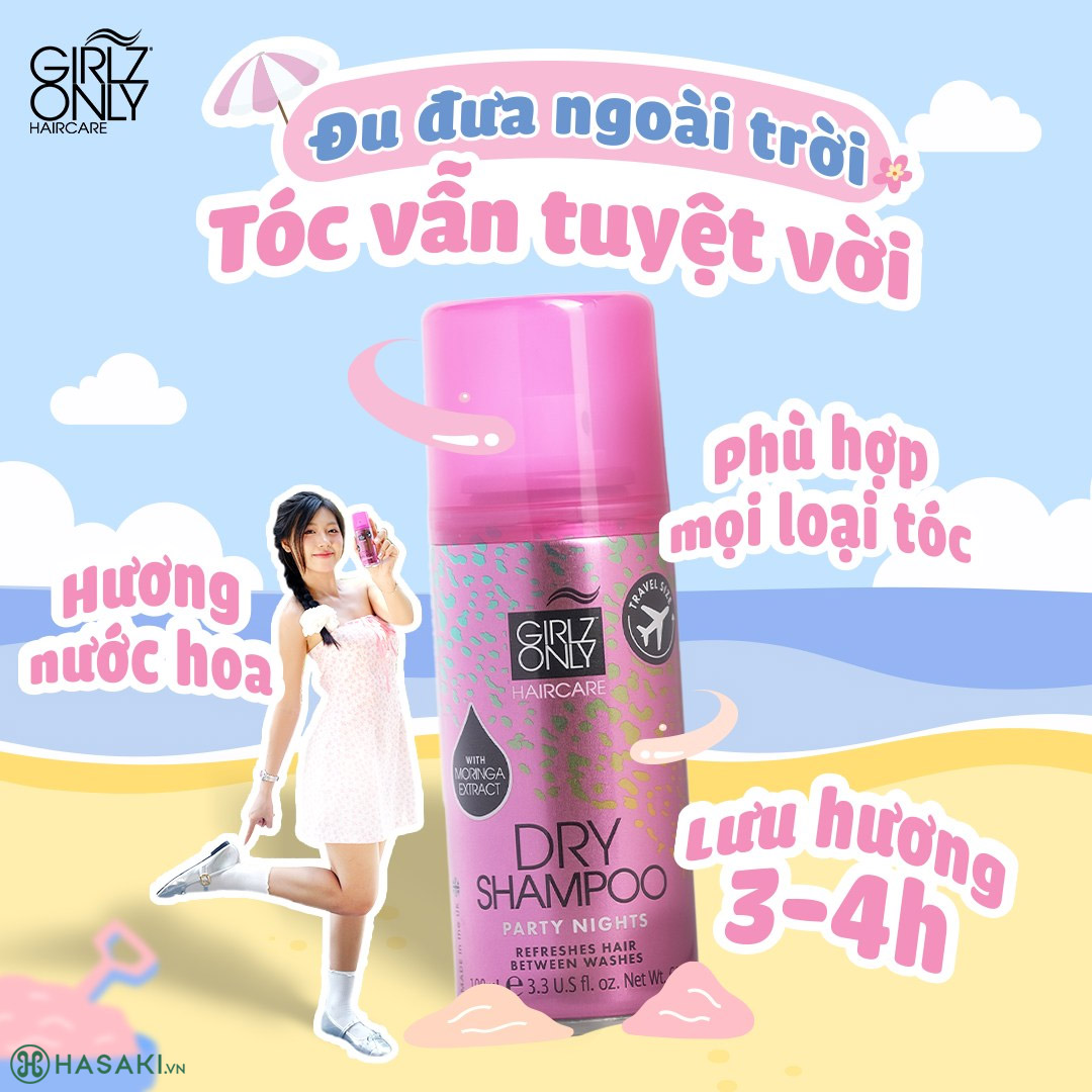 GIRLZ ONLY. Dầu Gội Khô mini 100ml #Hồng hương nước hoa