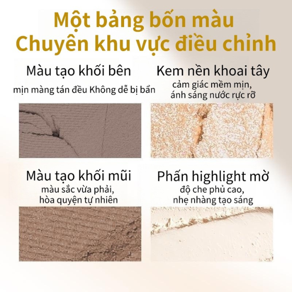 Bảng phấn bắt sáng và tạo khối VEECCI tự nhiên, lâu trôi highlight Contoun #V01