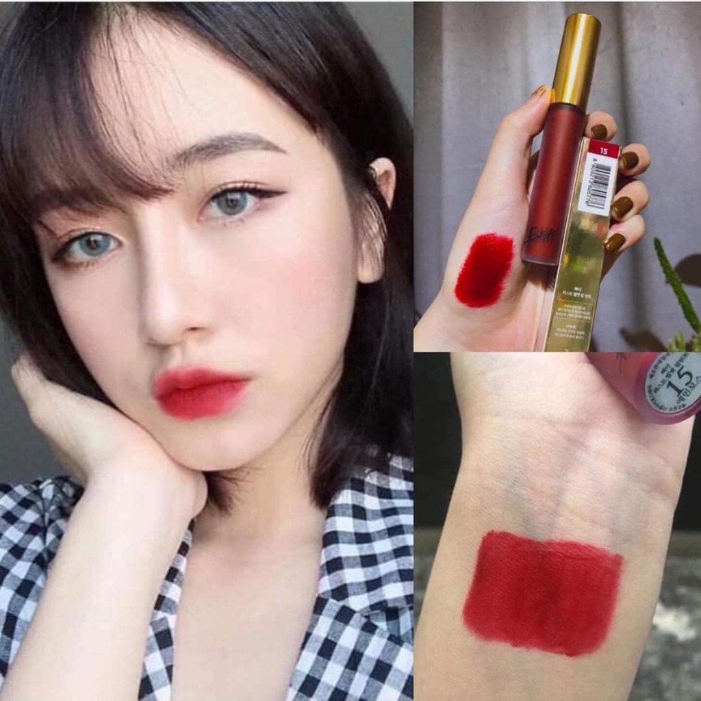 Son kem BBIA Velvet Lip Tint Màu #15 Đỏ Lạnh Pha Chút Ánh Hồng