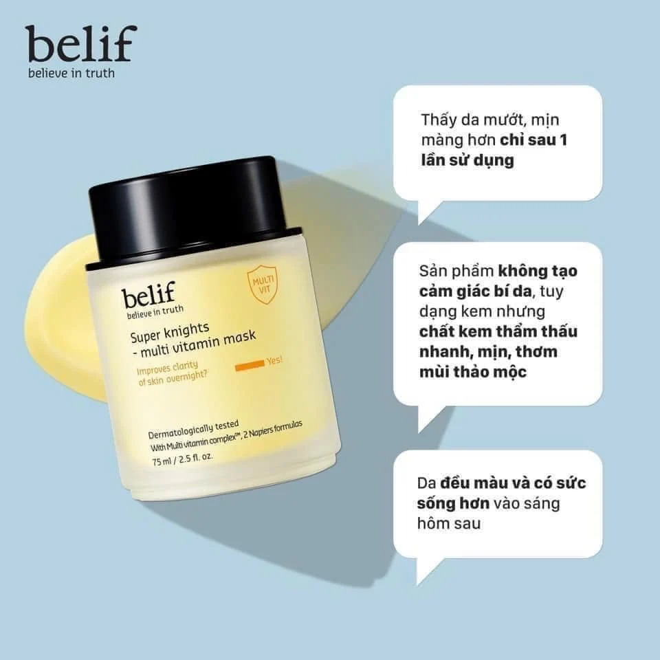 Mặt Nạ Ngủ Dưỡng Sáng Da Belif Super Knight Multi Vitamin Mask