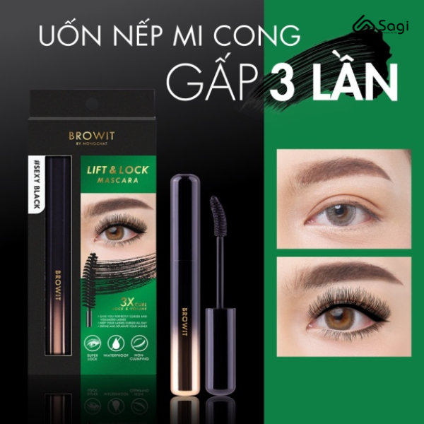 Mascara Browit Lift & Lock Mascara Uốn Cong Và Dày Mi #Sexy Black 6g