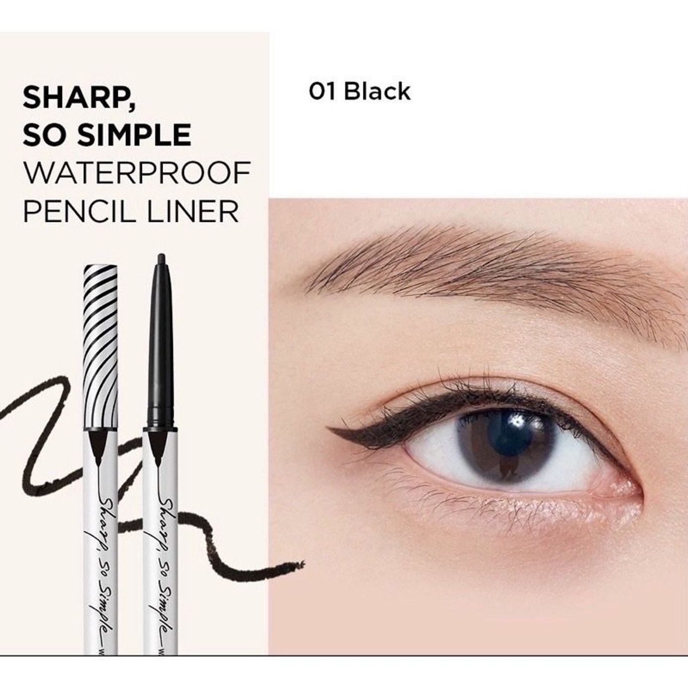 Chì Sáp Kẻ Mắt Clio Waterproof - 01 Đen