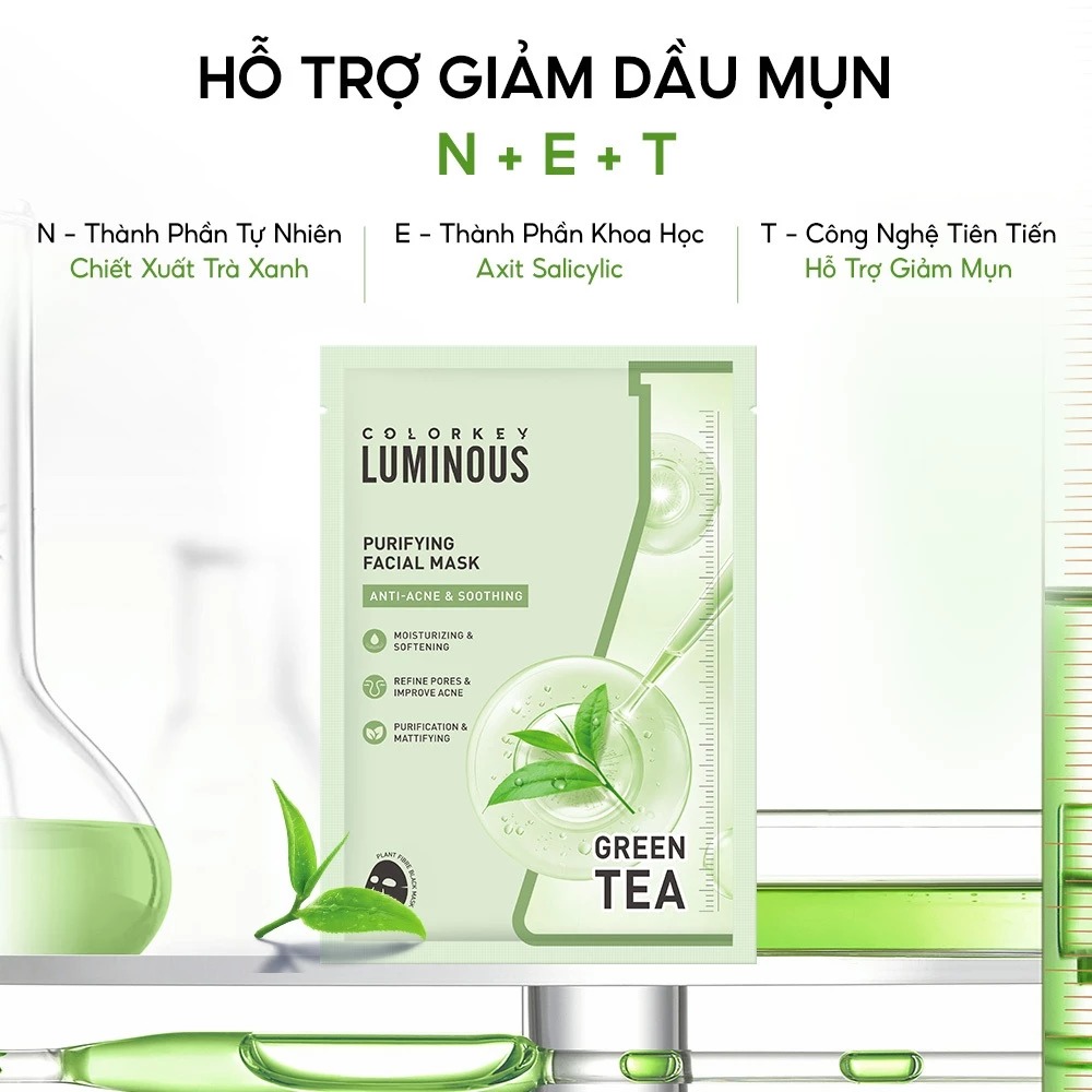 COLORKEY - Mặt nạ giấy Trà Xanh Green Tea