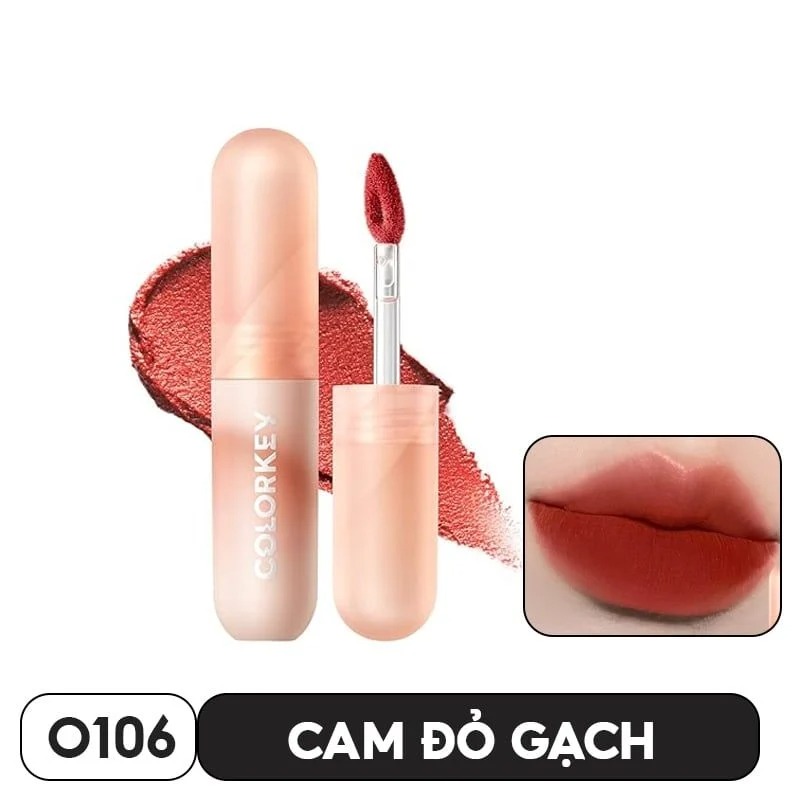 COLORKEY - Son Kem Bùn Màu O106 Cam Đỏ Gạch