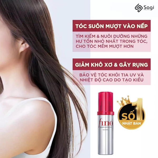 Dầu Dưỡng Tóc Fino Premium Touch Cải Thiện Tóc Hư Tổn 70ml 