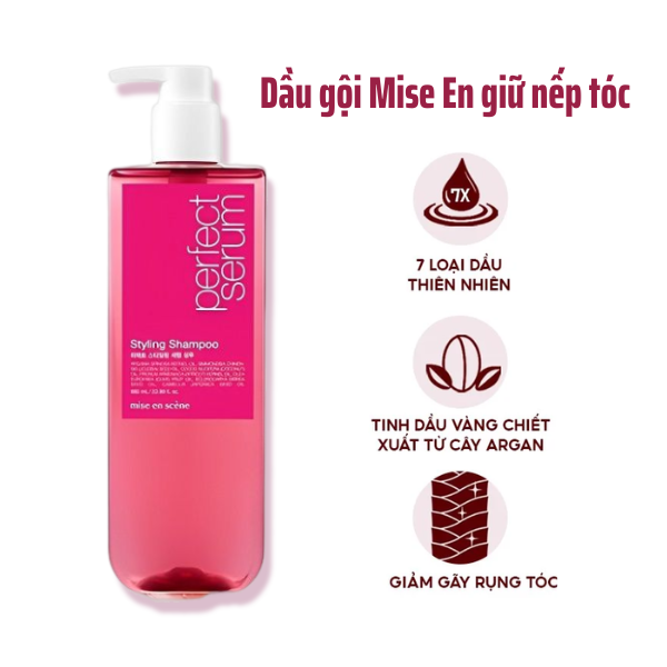 Gội Xả Mise En Scene Styling (Hồng) 680ml