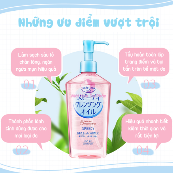 Dầu Tẩy Trang Kose Speedy 230ml (hồng)