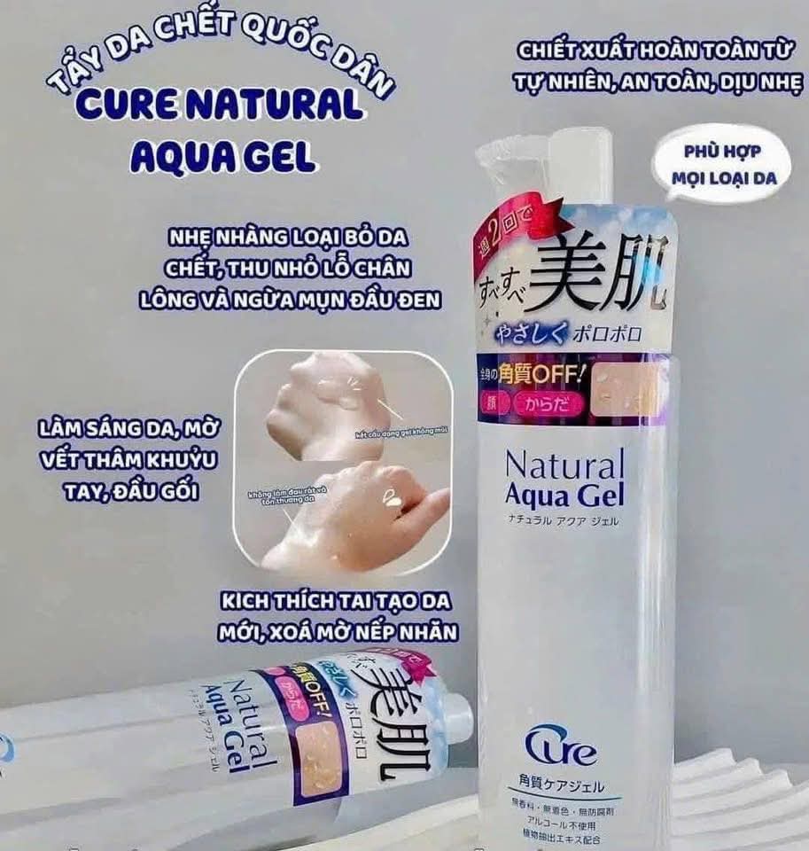 [100g] Tẩy Tế Bào Chết Dạng Gel Dịu Nhẹ CURE Natural Aqua Gel 100g