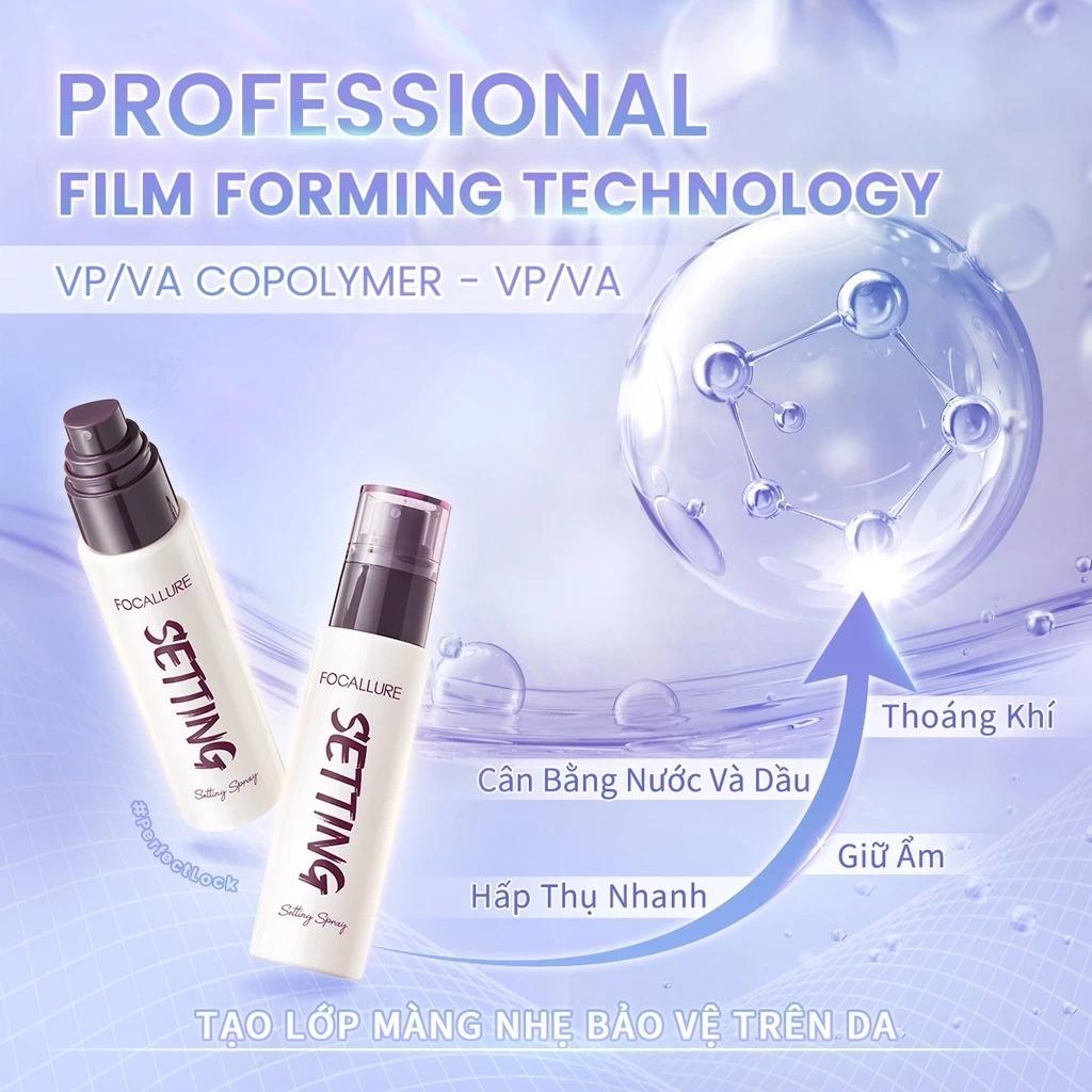 FOCALLURE Xịt khóa makeup 65ml