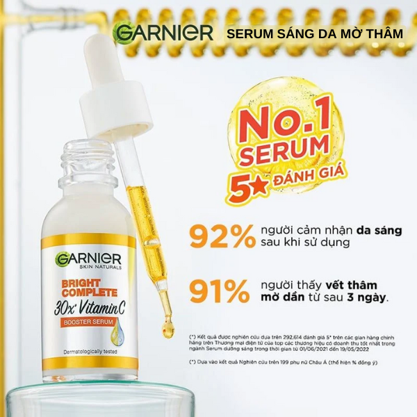Serum Sáng Da Mờ Thâm Garnier Light Complete Vitamin C 30X Booster 30ml