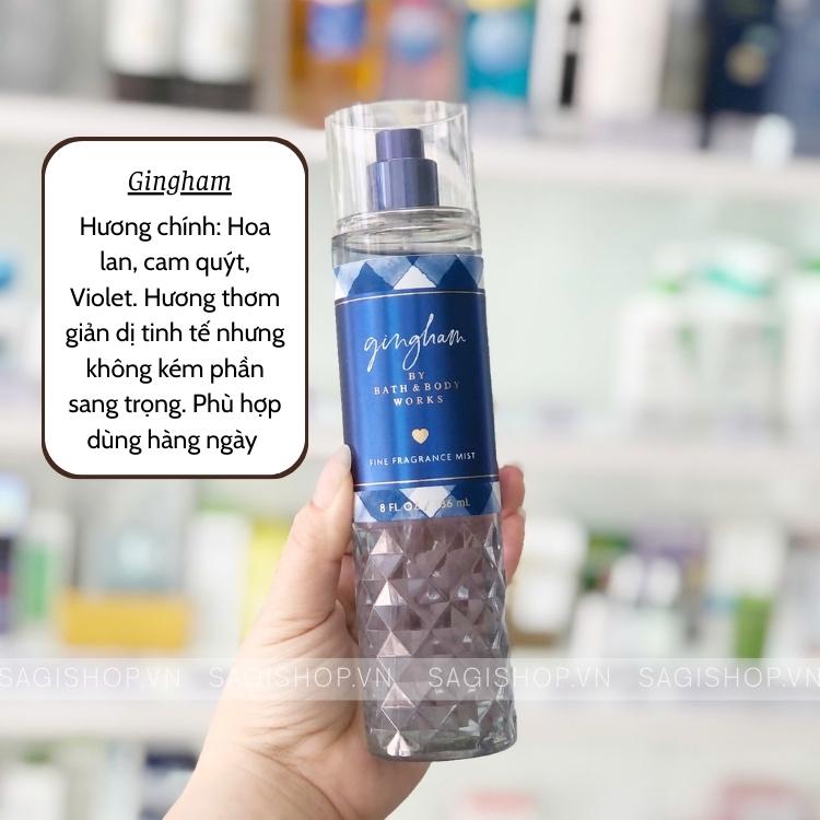 Bath & Body Work. Xịt thơm body 236ml Gingham
