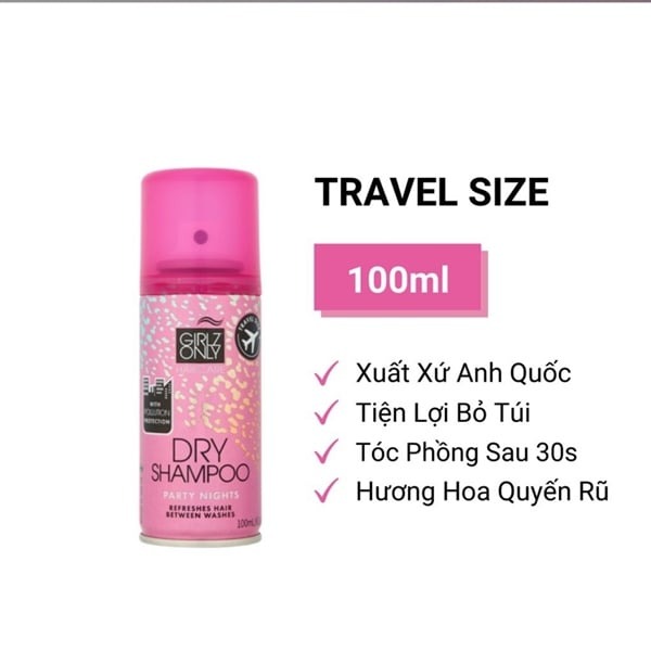 Dầu Gội Khô Girlz Only