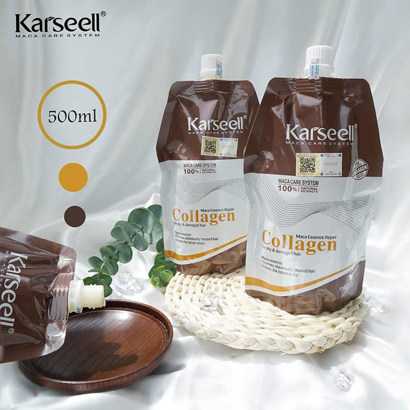 Kem ủ phục hồi làm mềm tóc Karseell Collagen Maca Power 500ml