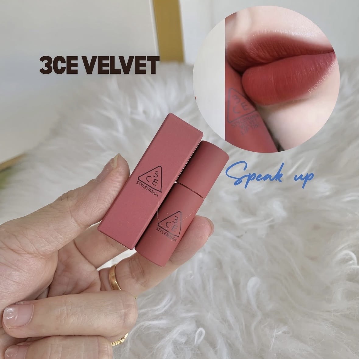 [mini] Son kem 3CE Velvet mini 1,5g #Speak Up Đỏ Đất