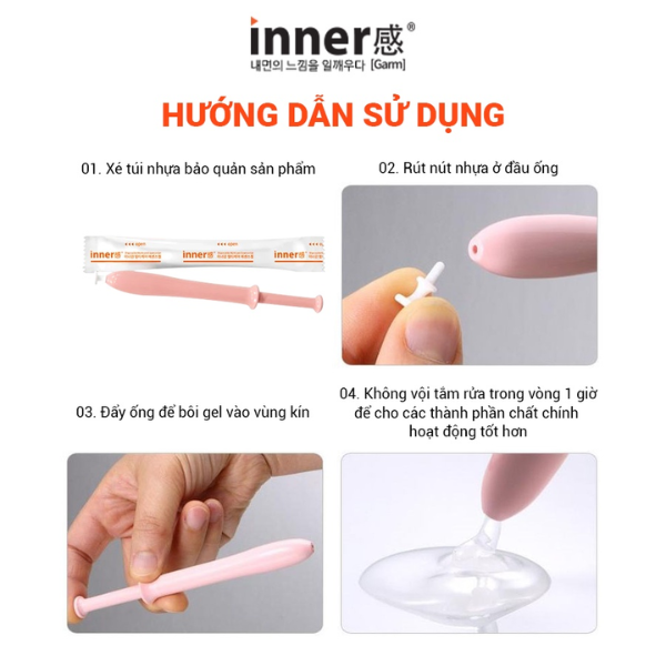 [combo 5 ống] Gel vệ sinh phụ khoa Wettrust Inner Disposable Multicare Essence Gel #Màu Cam