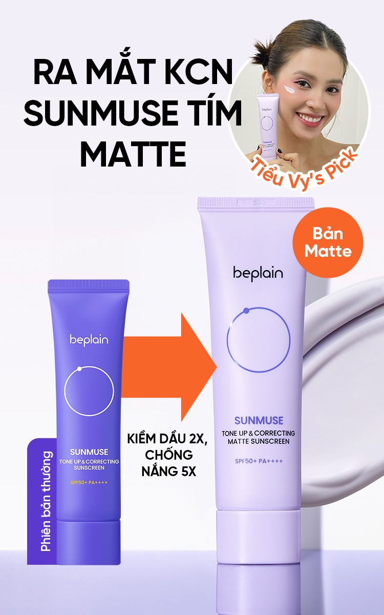 BEPLAIN. Kem Chống Nắng Nâng Tone Beplain Sunmuse Tone Up Correcting Matte