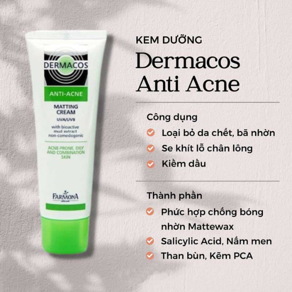 Kem dưỡng Dermacos Anti Acne
