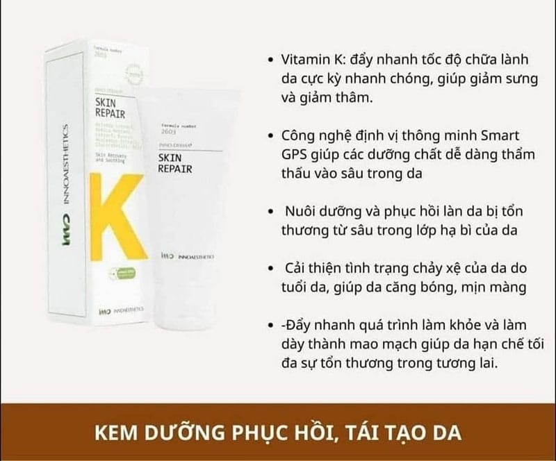 Kem Dưỡng sửa chữa, Phục Hồi da khẩn cấp Innoaesthetics Inno-Derma Skin repair 60g